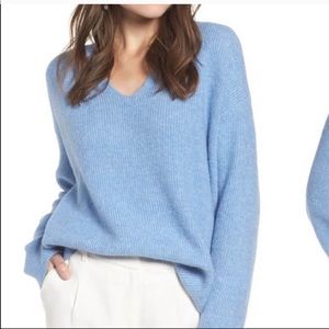 Something Navy slouchy blue sweater